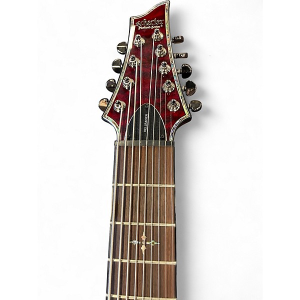 Used Schecter Guitar Research HELLRAISER C9 Black Cherry Solid Body Electric Guitar