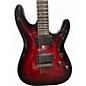 Used 2025 Schecter Guitar Research Demon 6 Crimson Red Burst Solid Body Electric Guitar