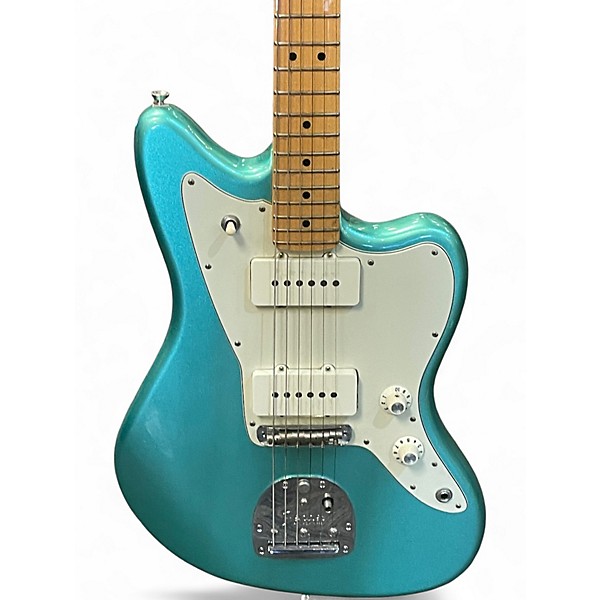 Used Fender American Professional Jazzmaster teal Solid Body Electric Guitar