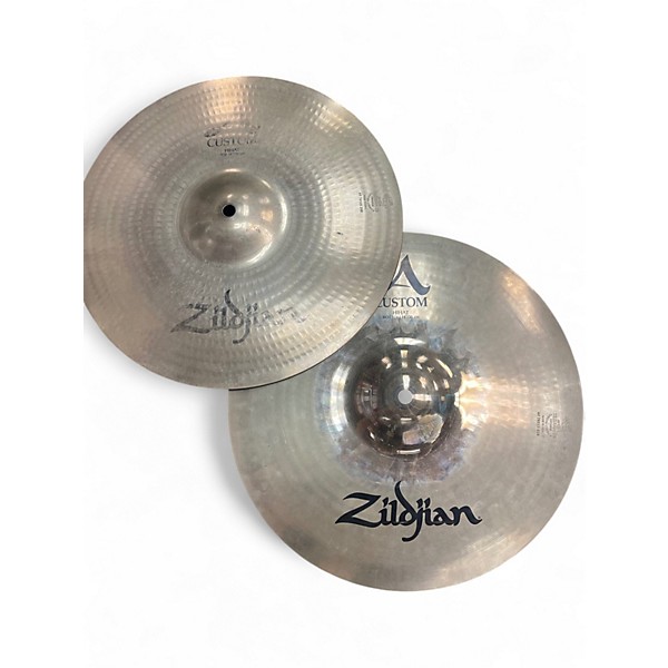 Used Zildjian 14in A custom Hi Hat Pair Cymbal