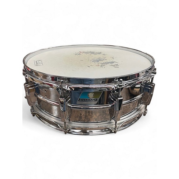 Used Ludwig 14X5.5 Supraphonic Snare Chrome Over Brass Drum