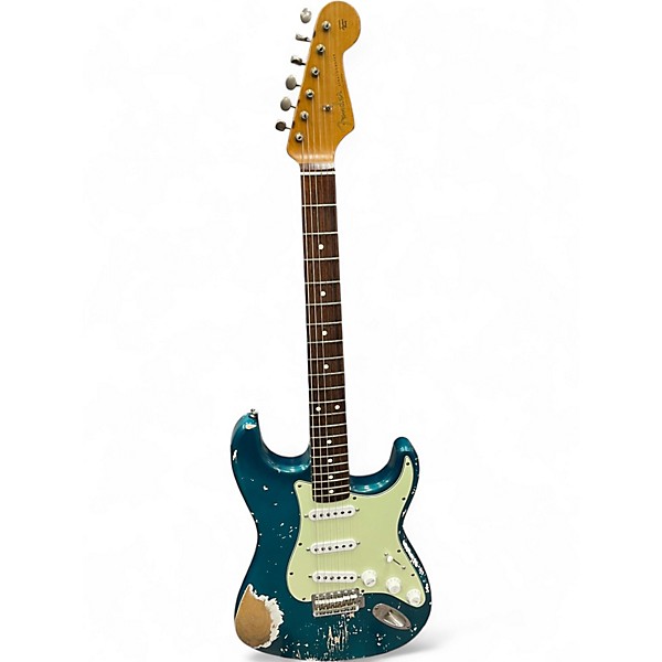 Used Fender Road Worn 1950S Stratocaster Sherwood Green Solid Body Electric Guitar