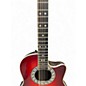 Vintage 1995 Ovation 1866 Legend Crimson Red Burst 12 String Acoustic Electric Guitar