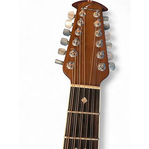 Vintage 1995 Ovation 1866 Legend Crimson Red Burst 12 String Acoustic Electric Guitar