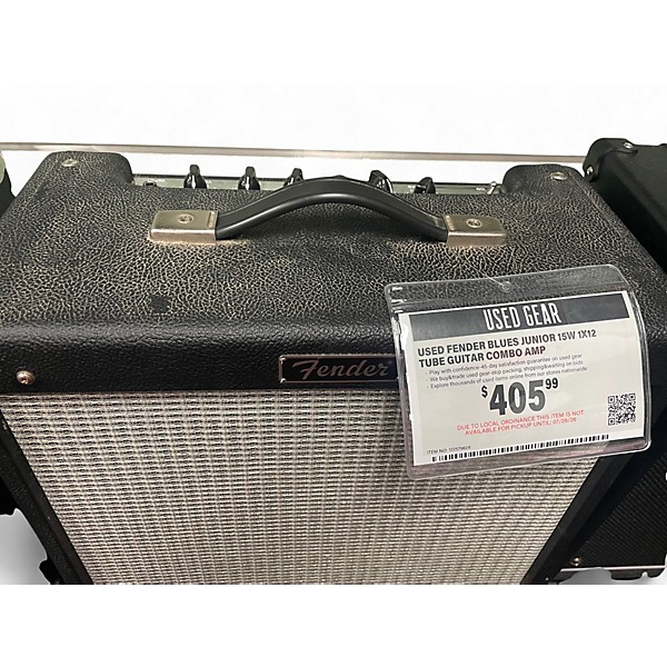 Used Fender Blues Junior 15W 1x12 Tube Guitar Combo Amp