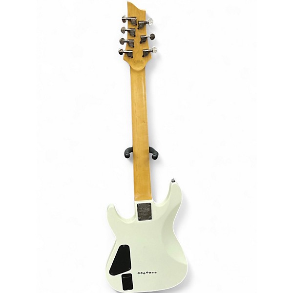 Used Schecter Guitar Research Demon 7 String Antique Ivory Solid Body Electric Guitar
