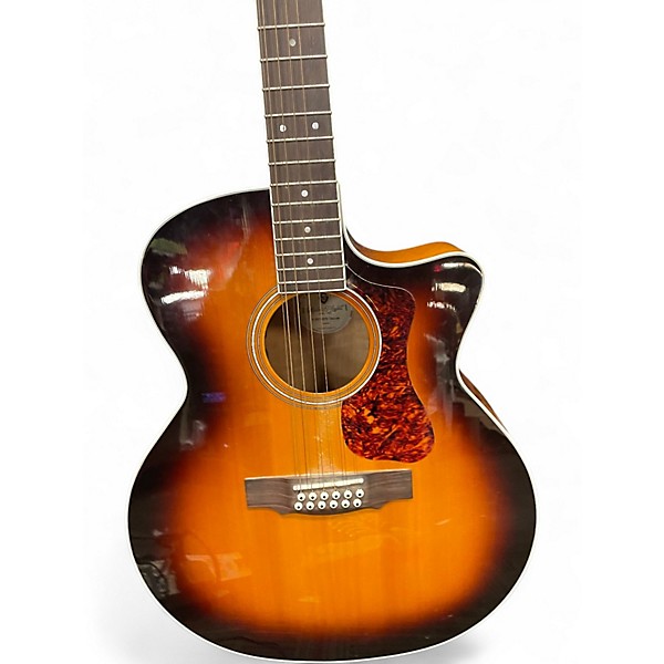Used Guild F2512CE Sunburst 12 String Acoustic Electric Guitar