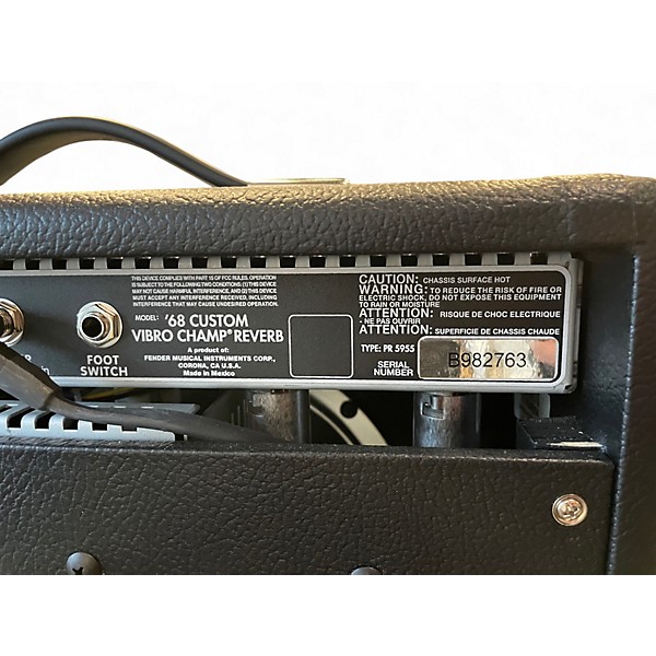 Used Fender ‘68 Custom Vibro Champ Reverb Tube Guitar Combo Amp