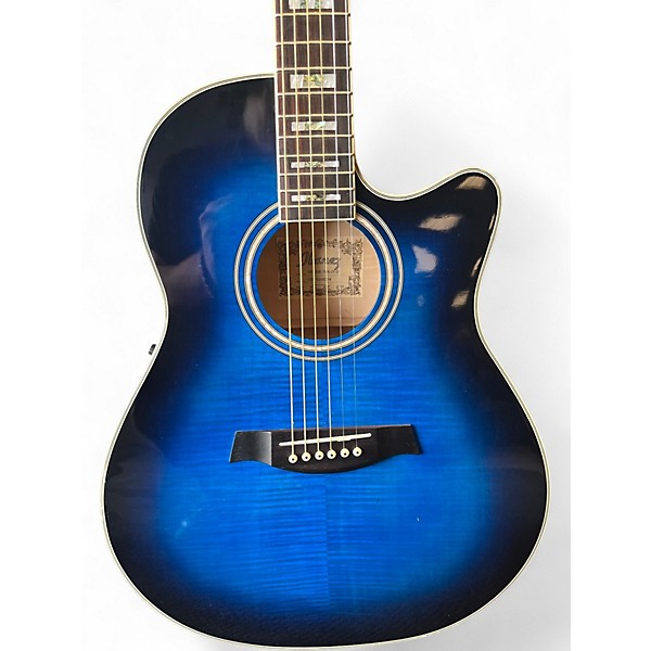 Used Ibanez AEF30E Blue Acoustic Electric Guitar