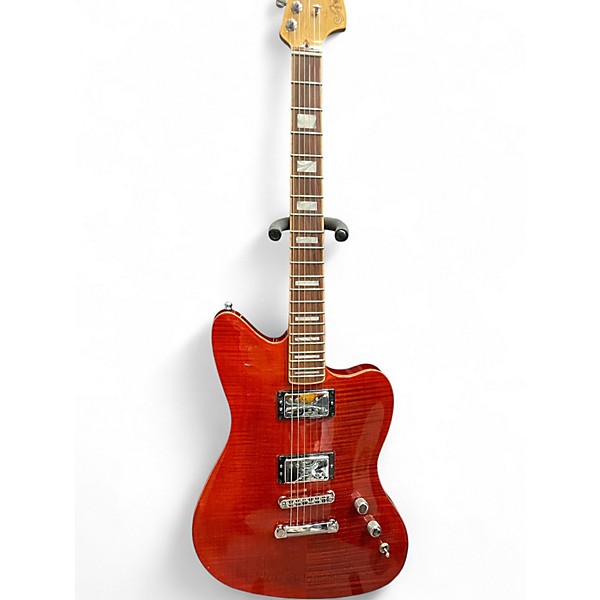 Used Fender American Select Carve Top Jazzmaster Cayenne Red Burst Hollow Body Electric Guitar