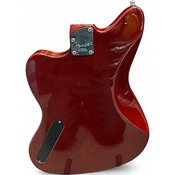 Used Fender American Select Carve Top Jazzmaster Cayenne Red Burst Hollow Body Electric Guitar