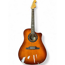 Used Fender Sonoran Bucket FLAME BURST Acoustic Electric Guitar