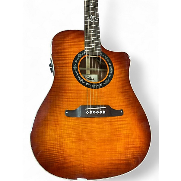 Used Fender Sonoran Bucket FLAME BURST Acoustic Electric Guitar