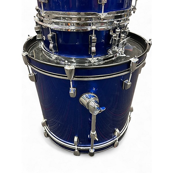 Used Ludwig 5 Piece Accent Blue Drum Kit