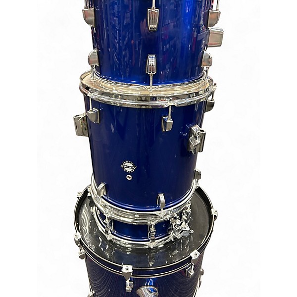 Used Ludwig 5 Piece Accent Blue Drum Kit