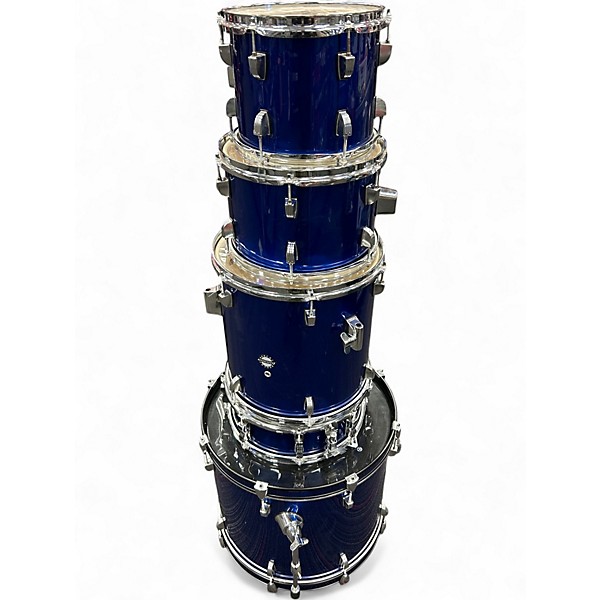 Used Ludwig 5 Piece Accent Blue Drum Kit