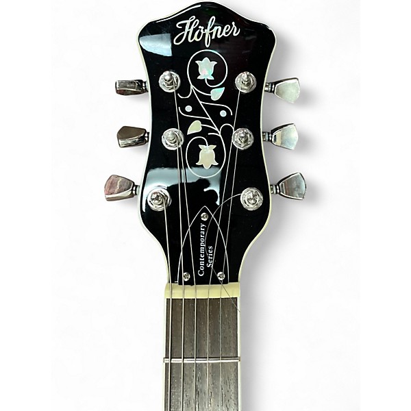 Used Hofner Club Contemporary Electric Black Hollow Body Electric Guitar