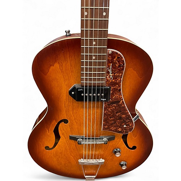 Used Godin 5th Avenue Kingpin P90 NATURAL SUNBURST Hollow Body Electric Guitar