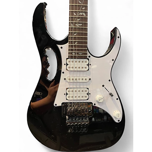 Used Ibanez JEMJR Black Solid Body Electric Guitar
