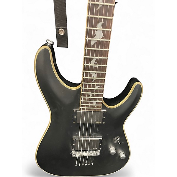 Used Schecter Guitar Research Damien 6 Trans Black Solid Body Electric Guitar
