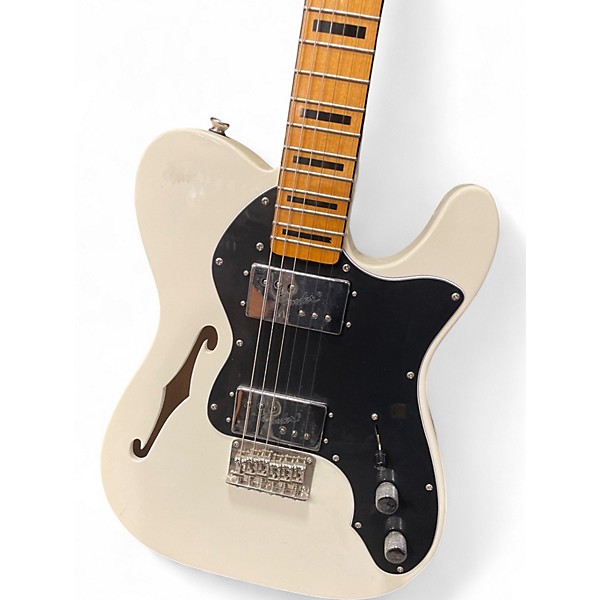 Used Squier Classic Vibe 70s Thinline Telecaster Olympic White Hollow Body Electric Guitar