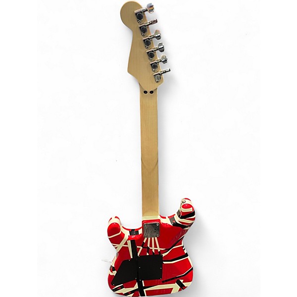 Used EVH Striped Series Red White and Blue Solid Body Electric Guitar