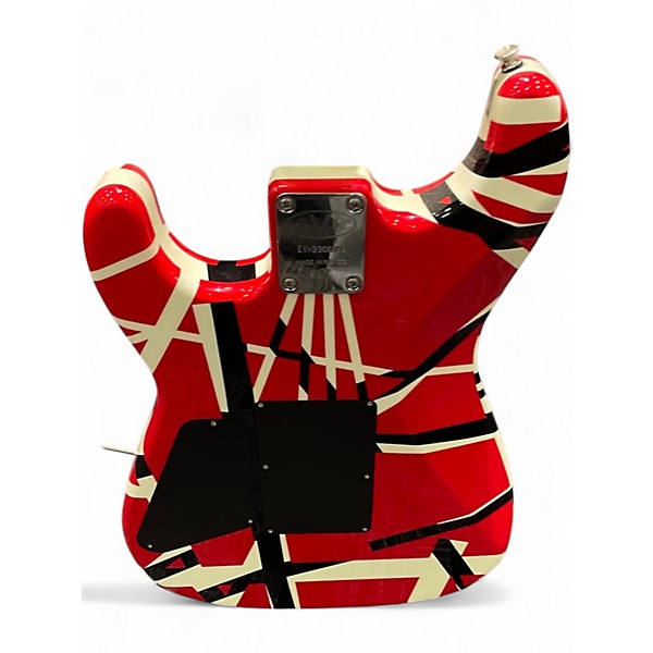 Used EVH Striped Series Red White and Blue Solid Body Electric Guitar