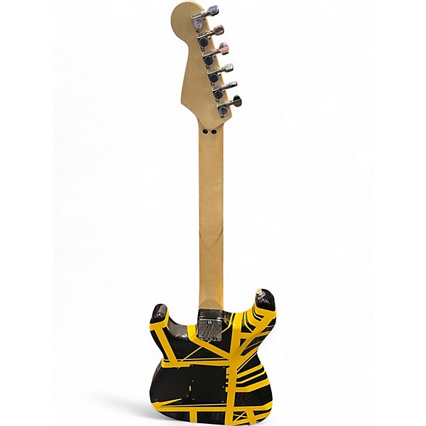 Used EVH Striped Series Black and Yellow Solid Body Electric Guitar