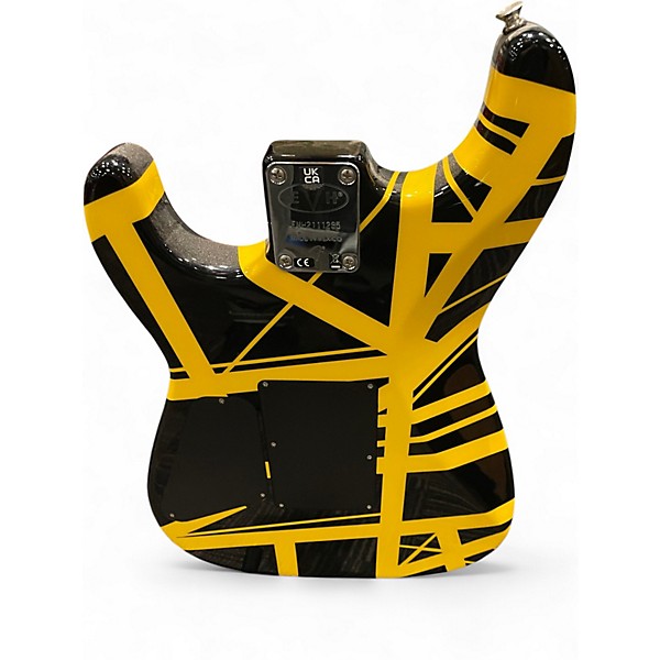 Used EVH Striped Series Black and Yellow Solid Body Electric Guitar