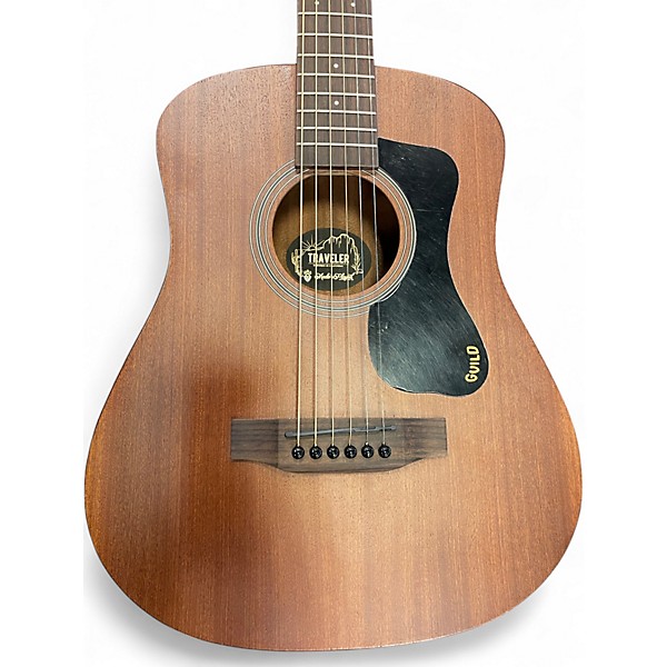Used Guild Travel Mahogany Mini Dreadnought Mahogany Acoustic Guitar