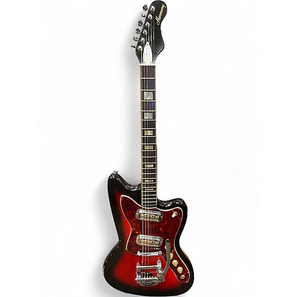 Used 1960s Harmony H19 Silhouette Sunburst Solid Body Electric Guitar