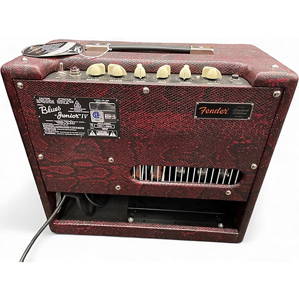 Used Fender Blues Junior IV Red Snake Texas Tube Guitar Combo Amp