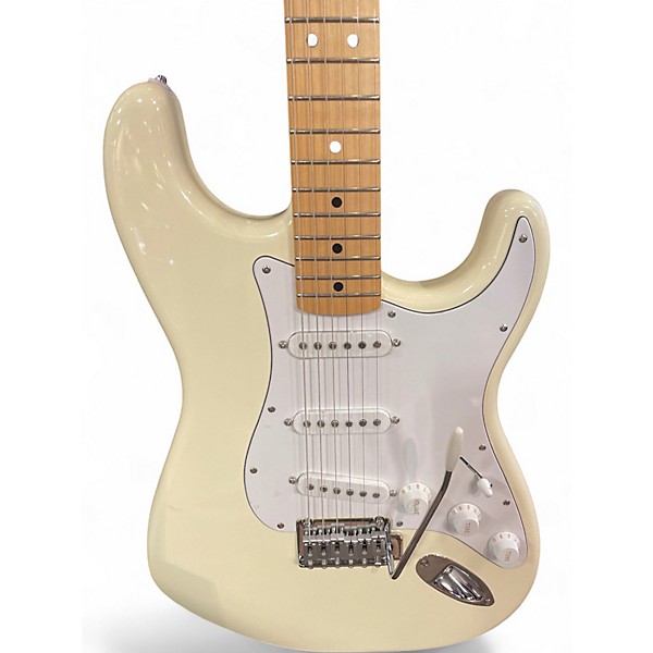 Used Fender Standard Stratocaster Olympic White Solid Body Electric Guitar