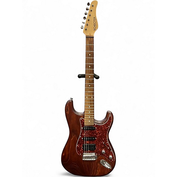 Used Schecter Guitar Research California Custom S Standard HSS Brown Solid Body Electric Guitar