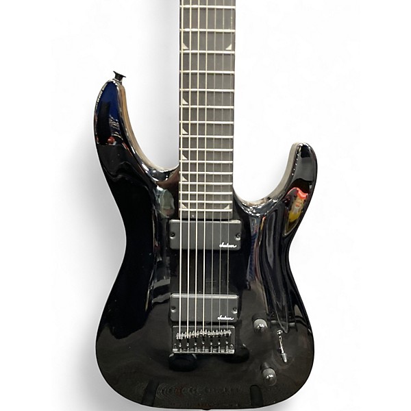 Used Jackson JS22-7 Dinky 7 String Black Solid Body Electric Guitar