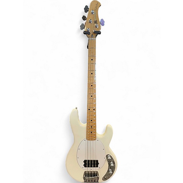 Used 2024 Ernie Ball Music Man STINGRAY BASS RETRO 70S WHITE Electric Bass Guitar
