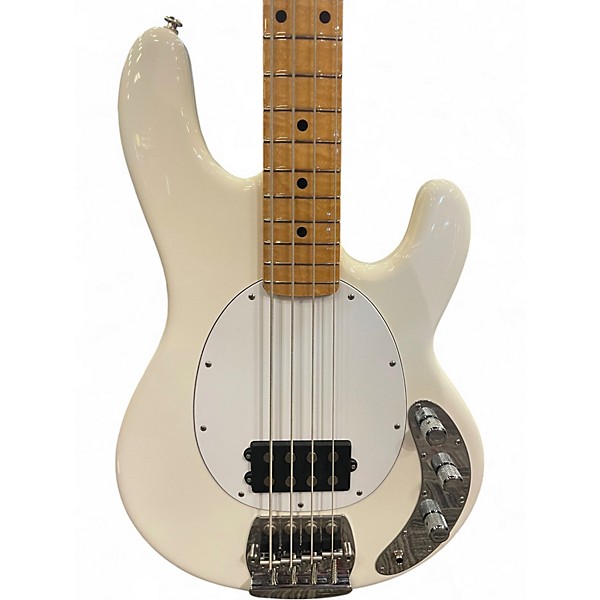 Used 2024 Ernie Ball Music Man STINGRAY BASS RETRO 70S WHITE Electric Bass Guitar