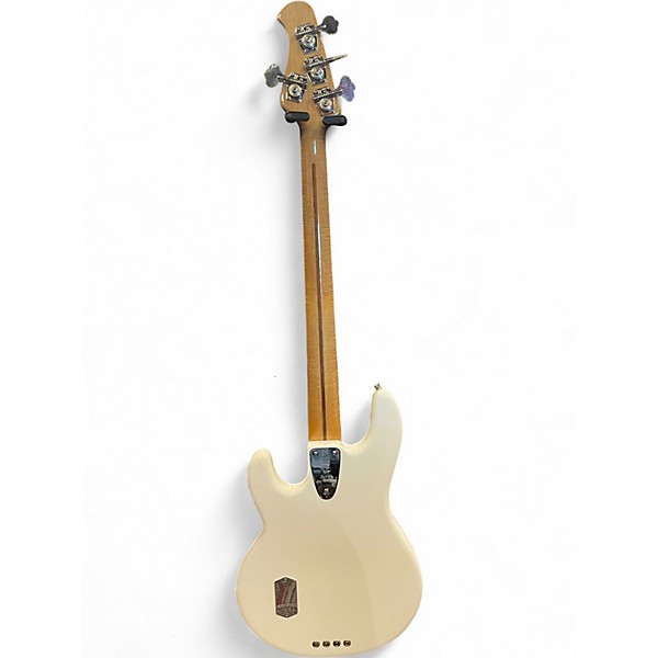 Used 2024 Ernie Ball Music Man STINGRAY BASS RETRO 70S WHITE Electric Bass Guitar