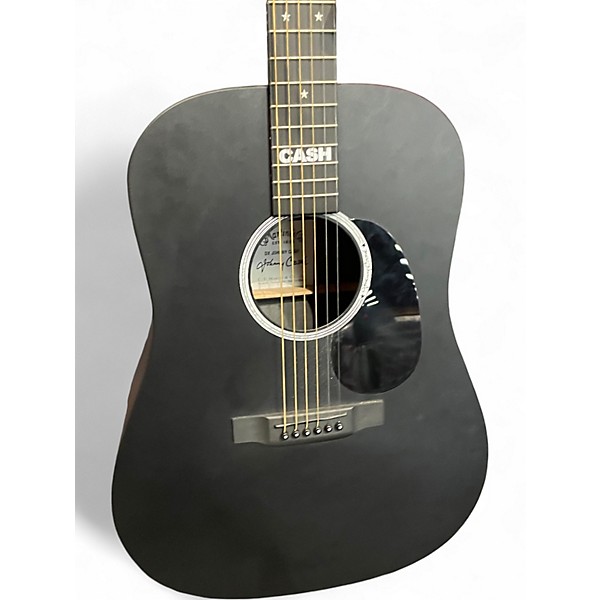 Used Martin DX Johnny Cash black Acoustic Electric Guitar