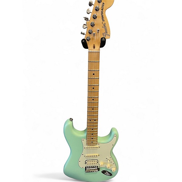 Used Fender American Performer Stratocaster HSS Surf Green Solid Body Electric Guitar
