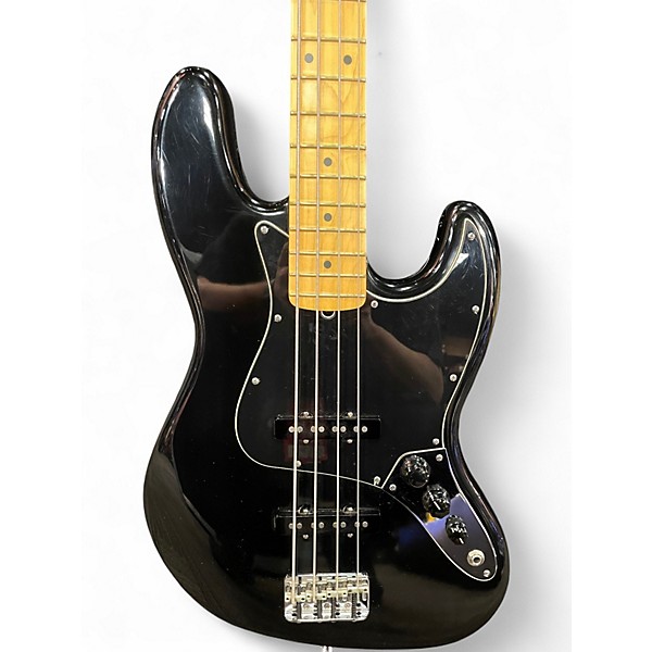 Used Fender American Standard Precision Bass Black Electric Bass Guitar