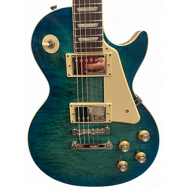 Used Epiphone LES PAUL STANDARD '60S QUILT TOP TRANSPARENT BLUE Solid Body Electric Guitar