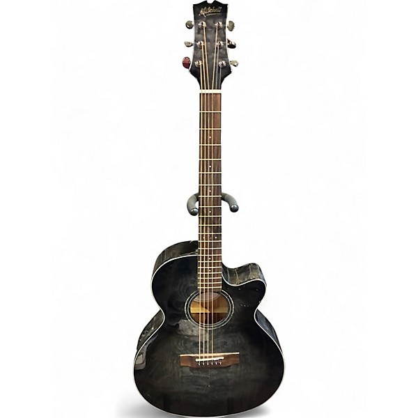 Used Mitchell MX430QAB Black Burst Acoustic Electric Guitar