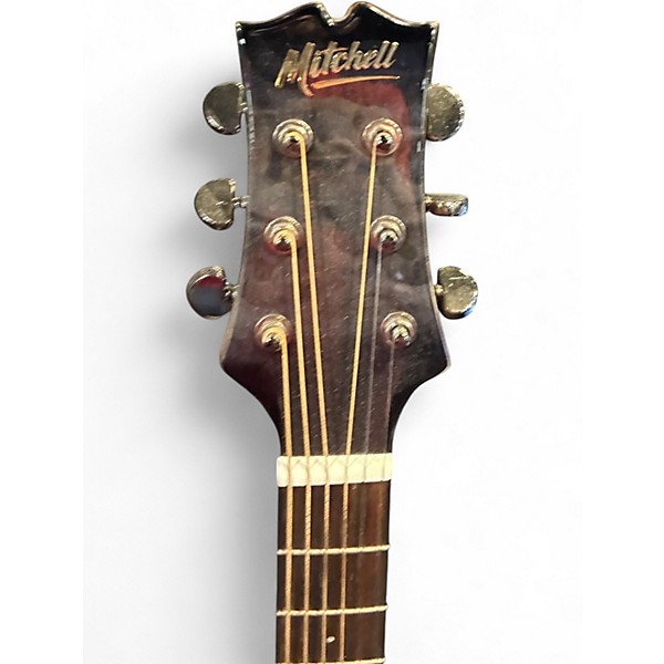 Used Mitchell MX430QAB Black Burst Acoustic Electric Guitar