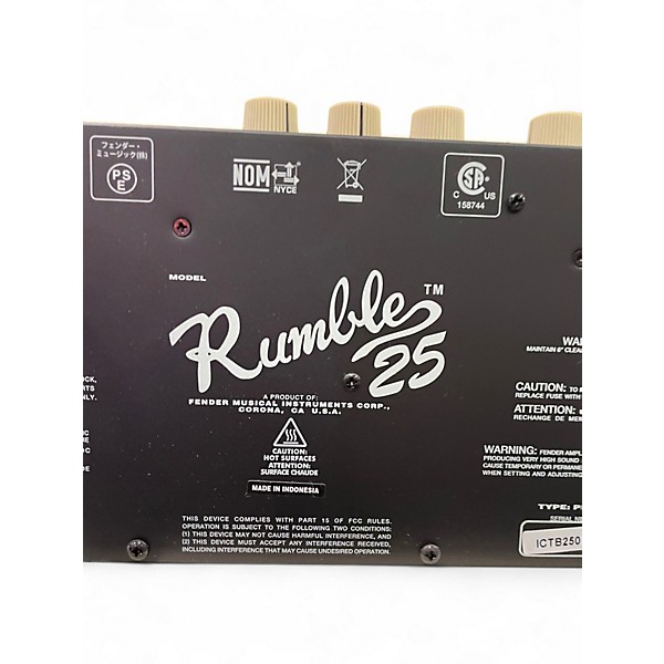 Used Fender RUMBLE 25 Bass Combo Amp