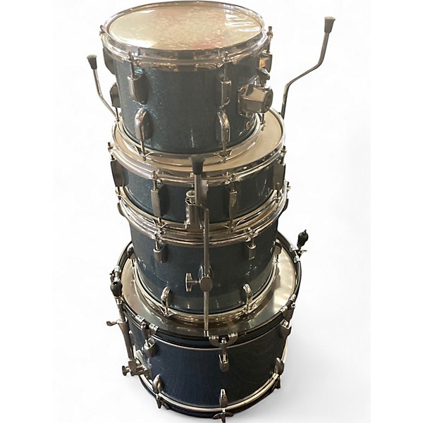 Used Pearl 4 Piece ROADSHOW BLUE SPARKLE Drum Kit
