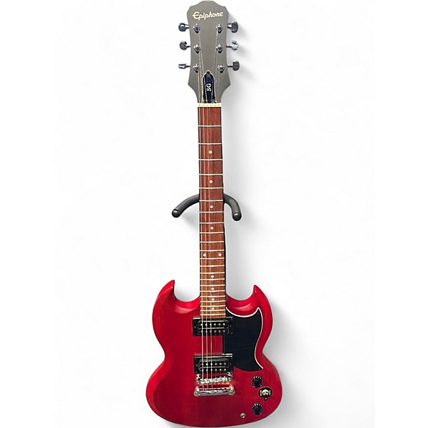 Used Epiphone SG Special Bolt On Crimson Red Trans Solid Body Electric Guitar