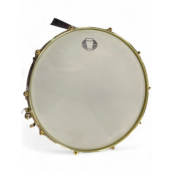 Used Ludwig 14in Carl Palmer Snare Brass Lacquered Green Drum