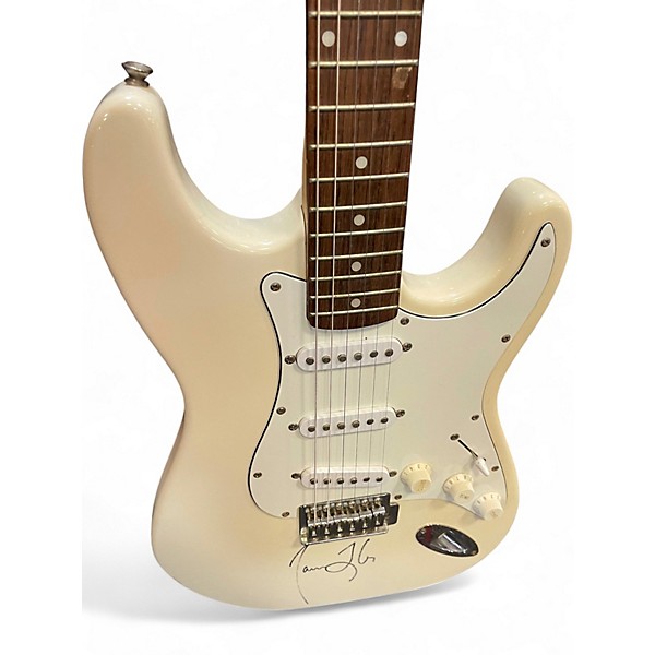 Used Galveston STRAT Cream Solid Body Electric Guitar