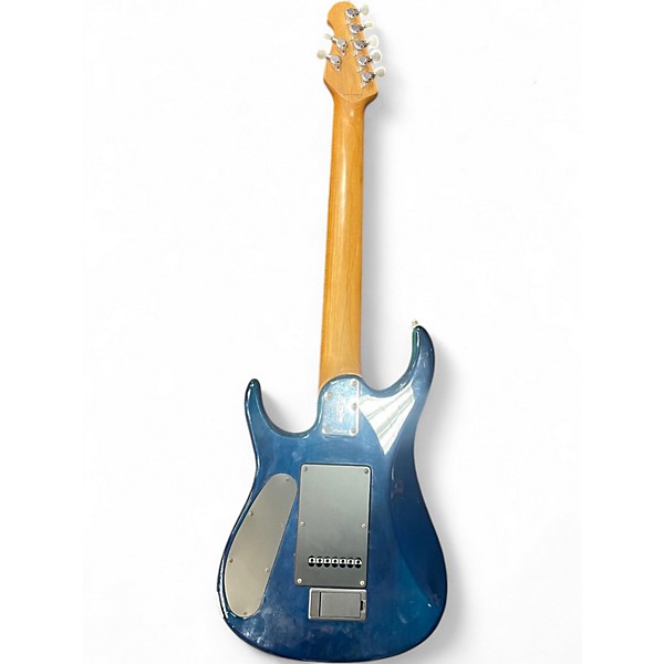 Used Sterling by Music Man John Petrucci JP157 7 String Blue Burst Solid Body Electric Guitar